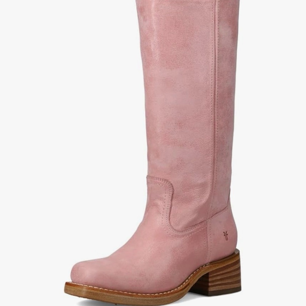 Frye Pink Over-the-Knee Leather Boot